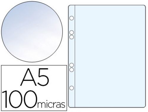 Bolsa catalogo/mica q-connect din a5 100 microns cristal 6 furos , Q-connect , 74330 , 5706002155704